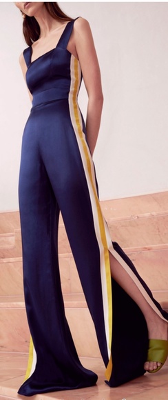 Alexis Pants - Nwt ALEXIS LUISANA side stripe silk jumpsuit